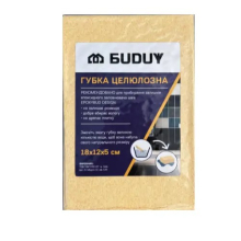 Губка целюлозна для очищення швів від фуги Buduy 185x110x55 мм